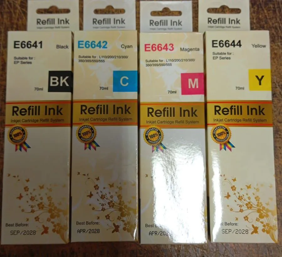 Epson 664 Uyumlu Mürekkep Seti (4 Renk, 70 ml)